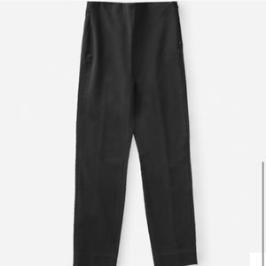 Everlane Side-Zip Work Pant Ankle Length, black, size 6